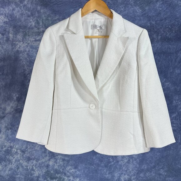 White Kasper Jacket / Suit Separate Sz 8 - Picture 1 of 3